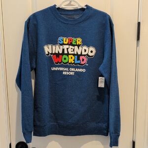 Universal Blue Super Nintendo World Crewneck Sweatshirt